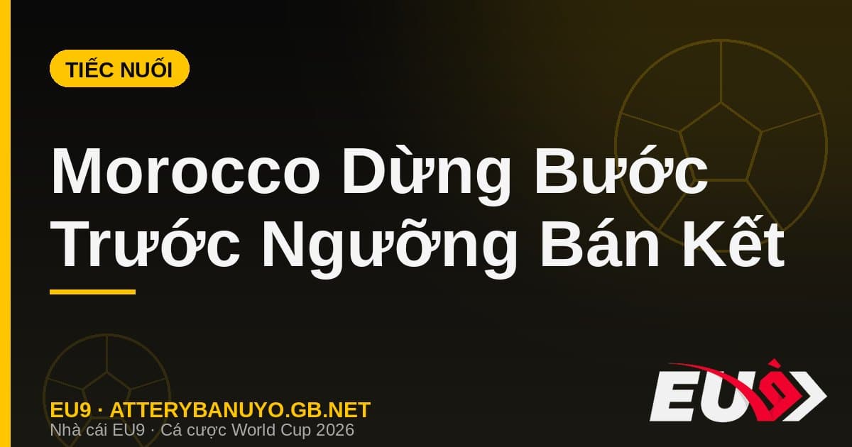 Dấu chấm hết cho hành trình kỳ diệu của Morocco tại World Cup 2026 trước tuyển Pháp - EU9 stream3ds.io